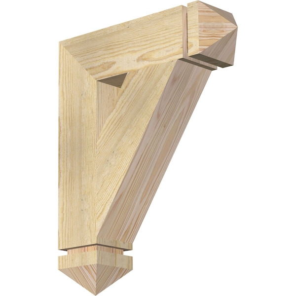Ekena Millwork Traditional Arts & Crafts Rough Sawn Bracket, Douglas Fir, 4"W x 16"D x 20"H BKT04X16X20TRA03RDF - main